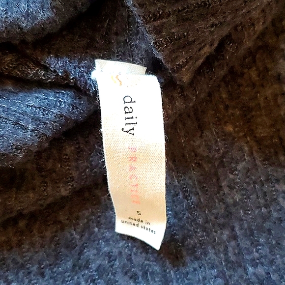 Anthropologie Daily Practice Fall Turtleneck Side-Slit Midi Dress long sleeves 4 - Picture 8 of 10